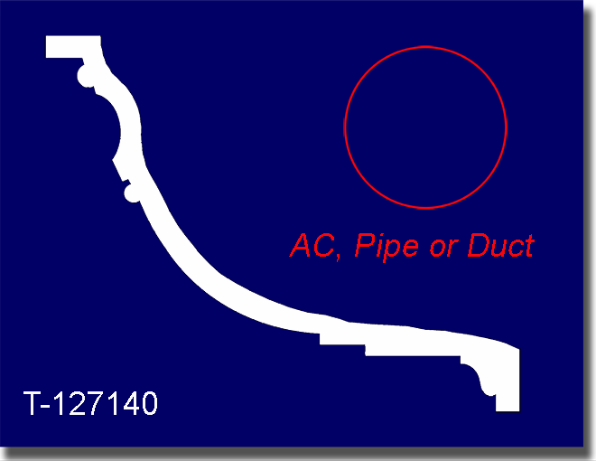 X-Large Special Crowns for covering cables or existing moldings